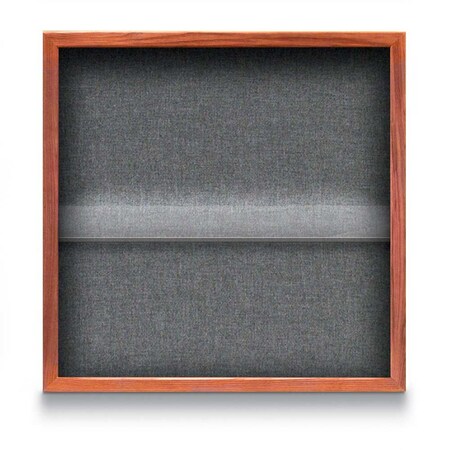 United Visual Products Outdoor Enclosed Combo Board, 48"x36", Bronze Frame/Grey & Rubber UVCB4836ODBZ-GREY-RUBBER